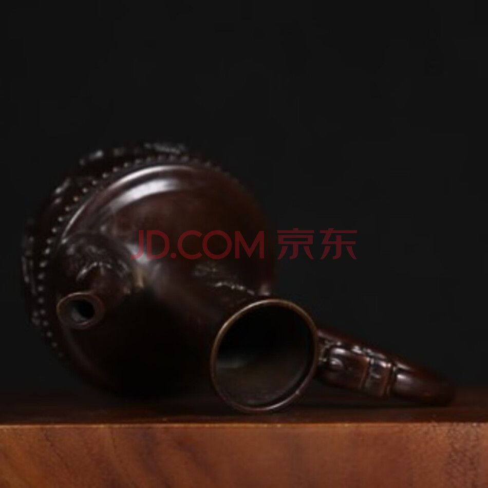 QHDJX11 铜松鹤延年酒壶摆件