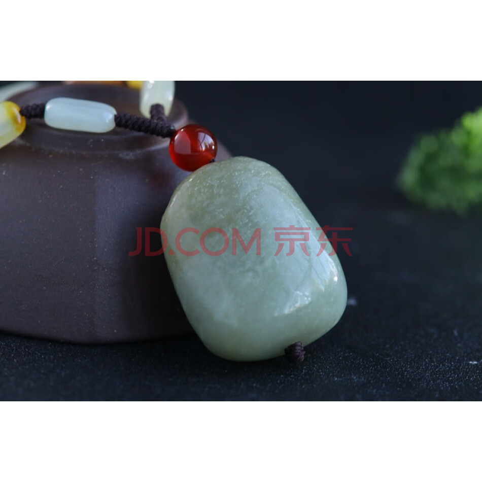 SH1990 和田玉籽料原石项链