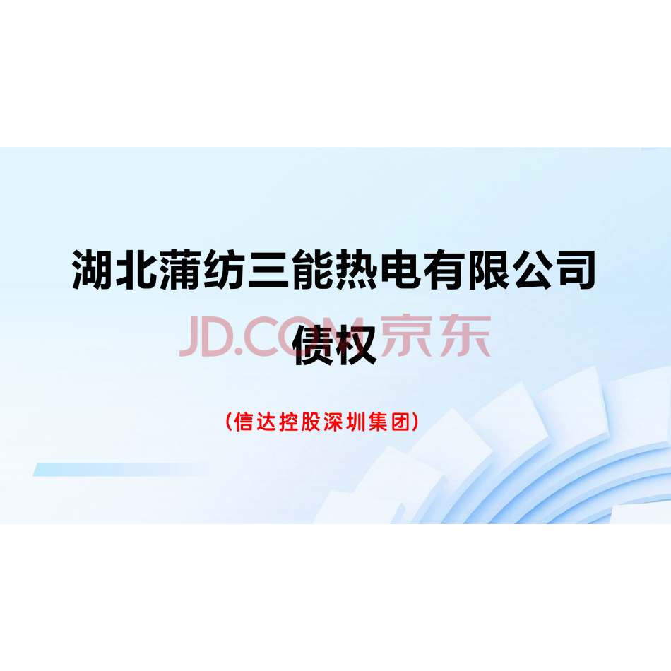 湖北蒲纺三能热电有限公司债权