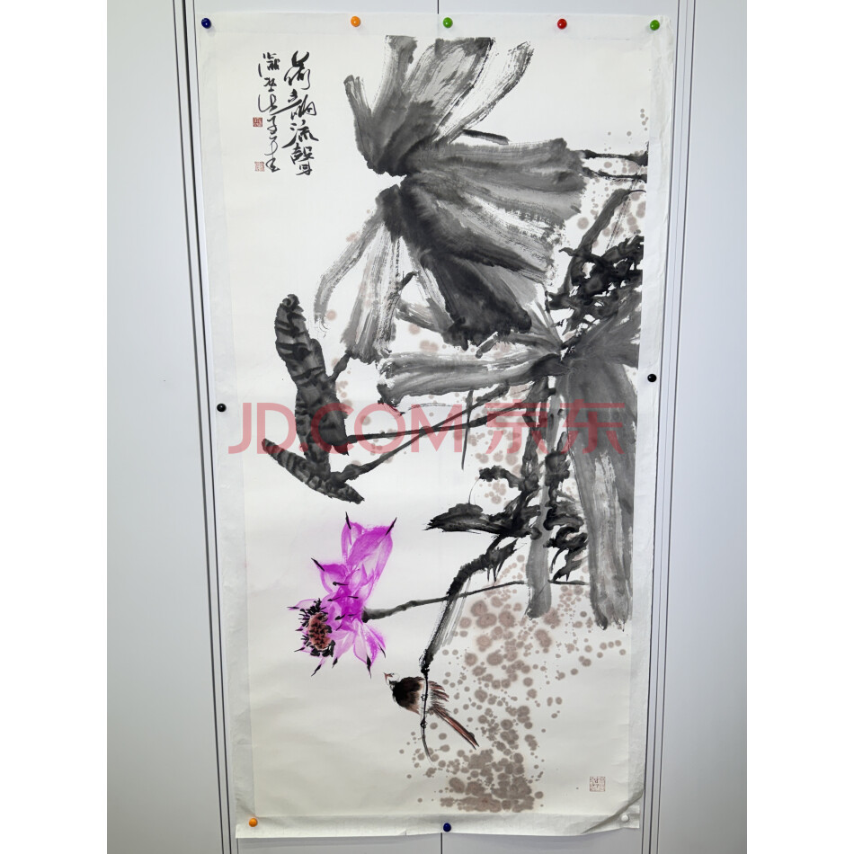 32.国画 荷韵流声（2），韦智杰款