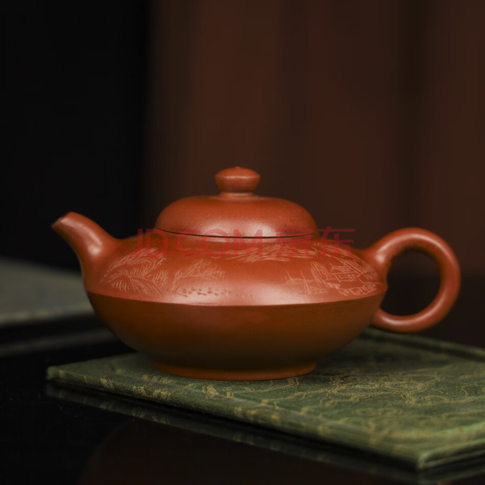 查封wb441：BS02品茗【虚扁壶】紫砂壶底款：顾景舟