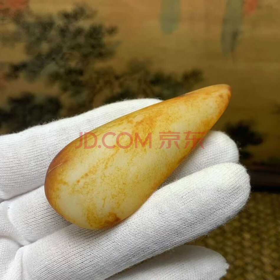 2477新疆和田玉籽料原石一件尺寸78x32x21mm
