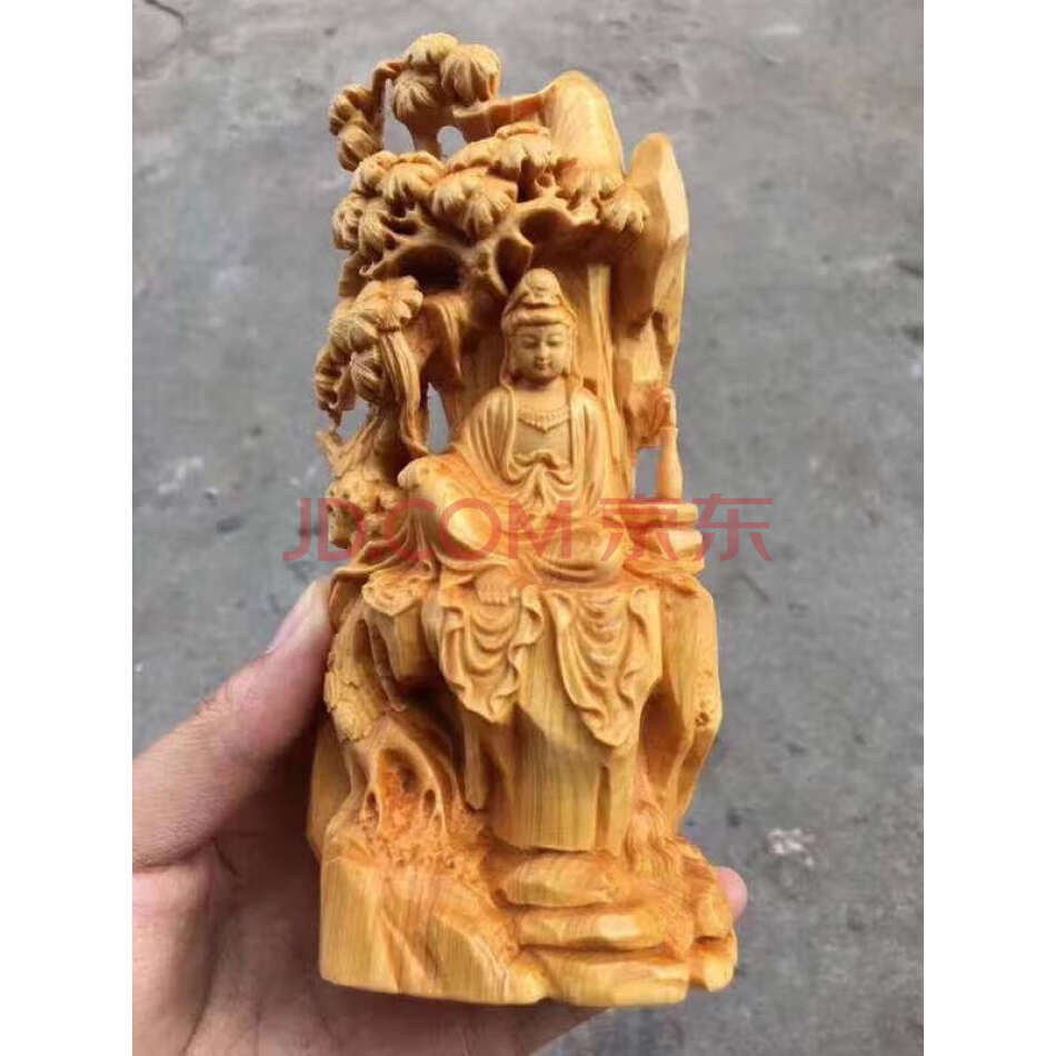 TJSJMG086D 松下自在观音摆件（崖柏）