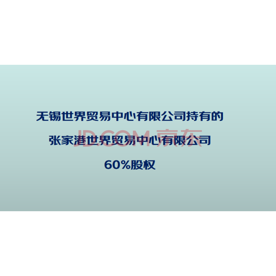 【第2次拍卖】 （破）世界贸易中心持有的张家港世界贸易中心有限公司60%股权