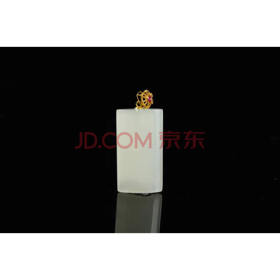 AJT1996 天然和田玉18K金吊坠