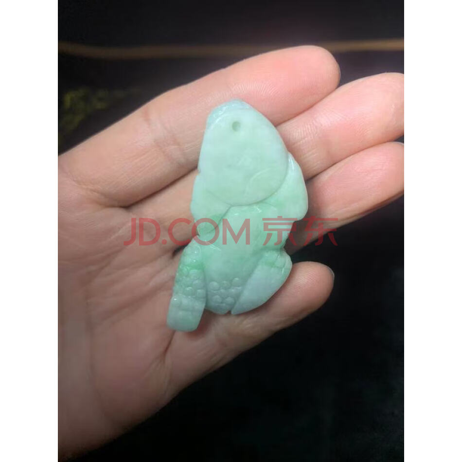 TZ:7605天然翡翠（A货）带翠飘花貔貅吊坠（详见评估报告）