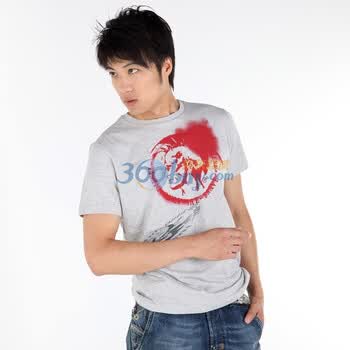 DIESEL 迪赛 男士圆领T恤 人头logo款 zn 8034096584XXX款 浅灰色 XXL