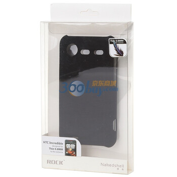 洛克（ROCK）HTC Incredible S S710e 不可思议 nakedshell裸壳（黑色 极限超薄0.8mm）