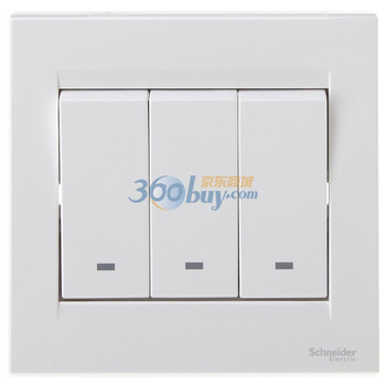施耐德（Schneider）如意EV53/1 10A 250V 三联单控开关
