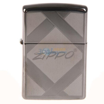 Zippo打火机黑冰黑洞交叉字样20969