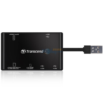 创见 (transcend) USB Hub 读卡器 黑色 TS-RDP7K