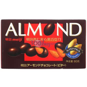 明治杏仁夹心黑朱古力巧克力80g
