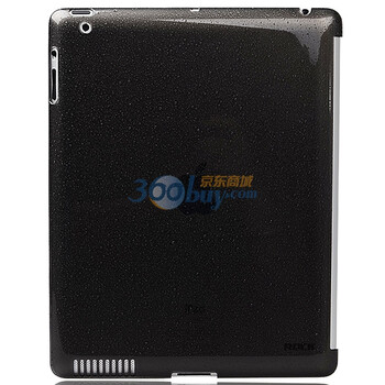 洛克（ROCK）iPad2 Smart Cover裸壳水珠系列 iPad2水晶壳 iPad2保护套（黑色 超薄）