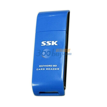 飚王（SSK） 灵越二合一（SD/micro SD）读卡器 SCRS061蓝色