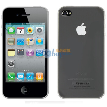 邦克仕（Benks）Magic Jelly移动数码产品专用保护壳（适用于苹果Apple iPhone 4/4S 透白色）