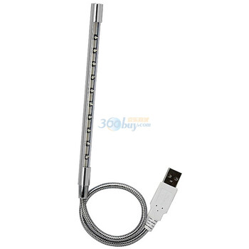 宜客莱（ECOLA）Mego金属时尚超亮LED阅读灯 USB-LED10SV银色