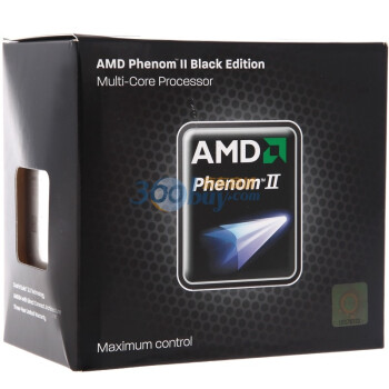 AMD phenom II X4（四核羿龙2代黑盒）970 盒装CPU（Socket AM3/3.5GHz/2M二级缓存/6M三级缓存/45纳米）