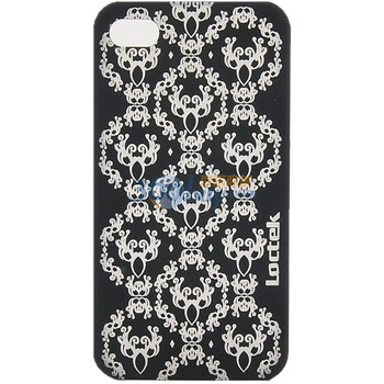 乐歌（Loctek）PHC411-GRY iphone4/4s镭雕祥云花纹图案超薄保护背壳 灰色（适用于iphone4/iphone4s）
