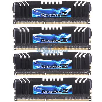 G.SKILL（芝奇）RipjawsZ DDR3 1600 16G(4G×4条)台式机内存(F3-12800CL8Q-16GBZH)