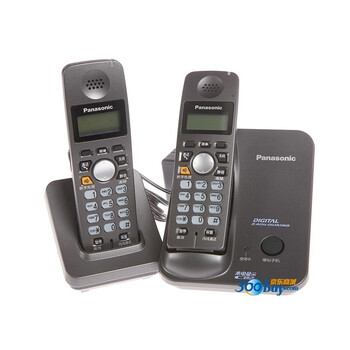 松下（Panasonic）KX-TG20CN-2 双无绳 2.4GHz数字无绳电话机（黑色）