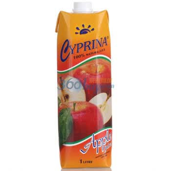 Cyprina塞浦丽娜苹果汁1L*4盒