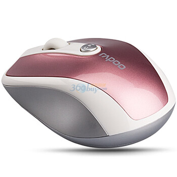 雷柏（Rapoo）nano3100 2.4G笔记本型无线蓝光鼠标 炫彩粉