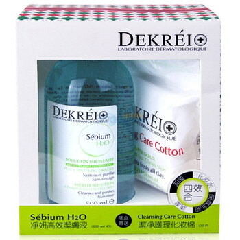 DEKREI迪凯瑞净妍高效洁肤液500ml+化妆棉20片