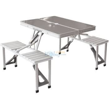康尔健野KingCamp KC3864 Delux Picnic Table/Bench Set 户外休闲旅行折叠桌椅套装 豪华连体组合台
