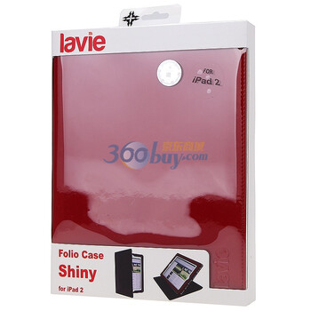 艾贝斯（iBattz）LAV-IP2-SFC-RED iPad 2闪亮系列翻盖皮套 (红色) 适用于iPad 2