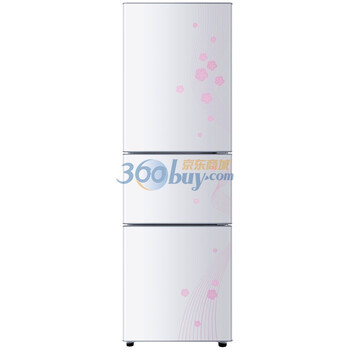 海尔（Haier）BCD-206SM 206升 三门冰箱（白色花纹--轻丝曼舞）