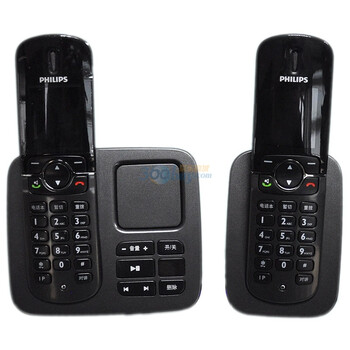 飞利浦（PHILIPS） DCTG575DUO 2.4G 数字无绳电话子母机30分钟语音答录和通话录音黑色