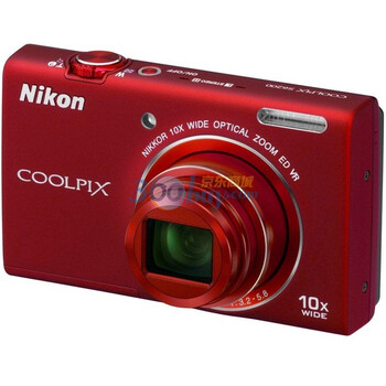 尼康（Nikon） COOLPIX S6200 便携数码相机 红色（1602万像素 2.7寸屏 10倍光变 25mm广角 滤镜）
