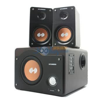 现代（HYUNDAI）HY-480升级版支持DVD SD卡 U盘 电脑等各种音源设备 2.1音响 木纹色
