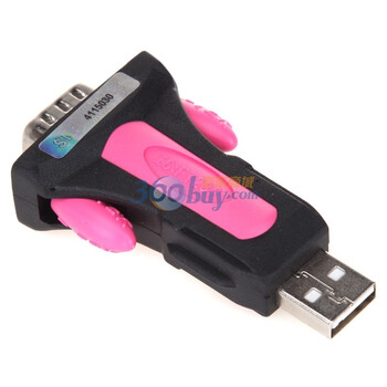 力特（Z－TEK）ZE551 USB2.0转RS232串口头 酷黑/桃红色