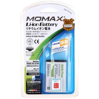 摩米士(MOMAX)诺基亚BL-5J电池 适用诺基亚N5800/5230/C3-00/5235/X6/5800i/5802手机