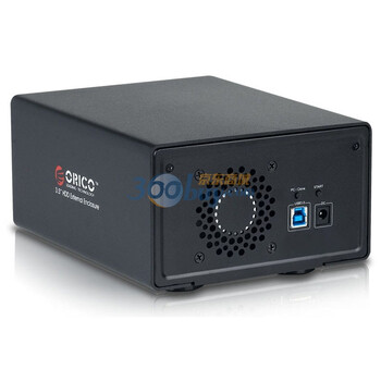 奥睿科（ORICO）3529US3-C 全铝免工具3.5寸SATA双硬盘盒对拷硬盘盒 黑