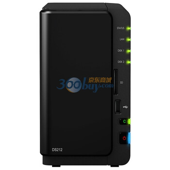 群晖（Synology）DS212 2盘位 NAS网络存储服务器（无内置硬盘）