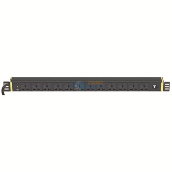 突破07N01ES-0504 PDU机柜插座16A输入12位10A输出接2.5平方三米电源线带16A插头