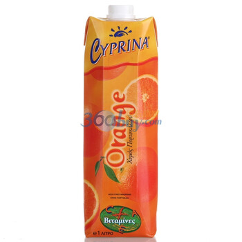 Cyprina塞浦丽娜含维生素橙汁1L*4盒