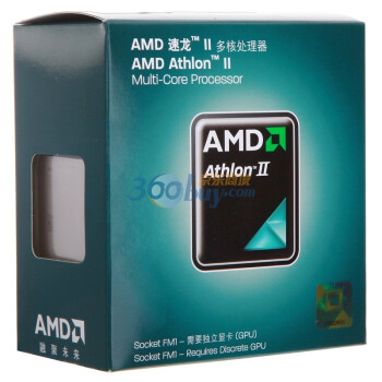 AMD Athlon II X4（速龙II四核）低功耗631 盒装CPU（Socket FM1/2.6GHz/4M二级缓存/32纳米/65W）