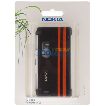诺基亚（Nokia）CC-3009原装硬壳手机套 适用于诺基亚E7 黑橘色