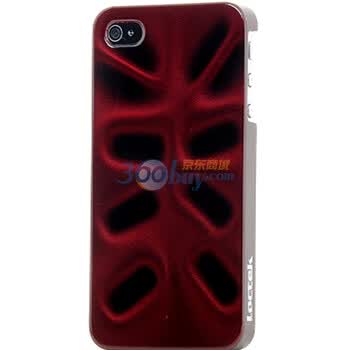 乐歌（Loctek）PHC413-DRE iphone4/4s水墨立体图案保护背壳 大红色（适用于iphone4/iphone4s）
