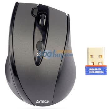 双飞燕（A4tech）WG-220 自由定义无线针光鼠 绅士哑黑 2000DPI可调