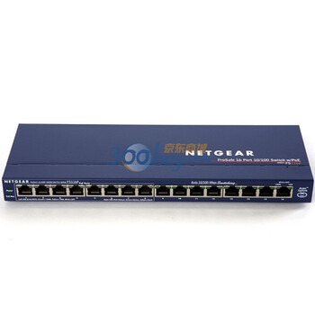 网件（Netgear）FS116P桌面型交换机（16个10/100端口/8个PoE供电端口）