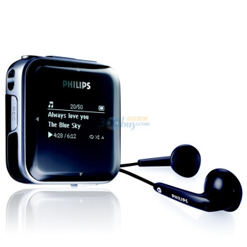 飞利浦（PHILIPS）SA028302K/93 飞声音效 2G MP3数码播放器 黑色