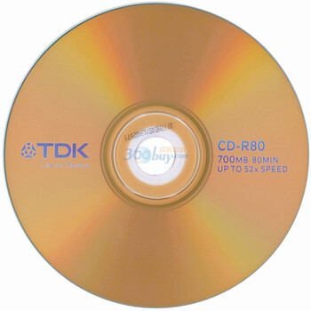TDK CD-R 52速 700MB 商务金面 50片桶装 刻录盘