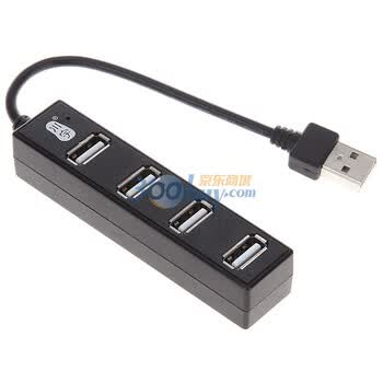 川宇（kawau） H212 排插式USB2.0HUB 高速集线器 黑色