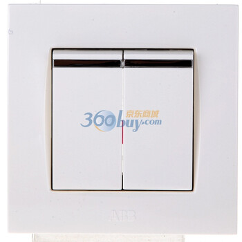 ABB由艺Uni-art系列象牙白二位双控带装饰线开关-AU13653-WW