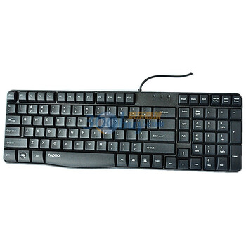 雷柏（Rapoo) N2400 P口 有线键盘 黑色