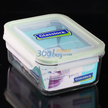 三光云彩glasslock长方形1100ml玻璃保鲜盒MCRB-110/RP518